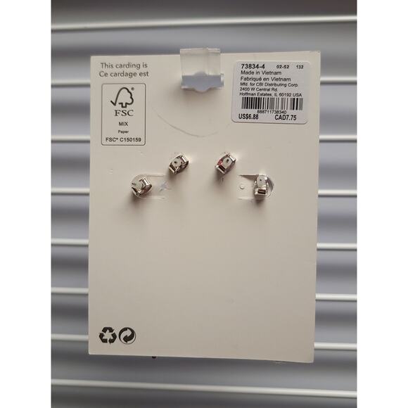 Claires Silver Earrings Daisy Butterfly Stud Drop Earring Girls Womens Jewelry - Picture 4 of 5